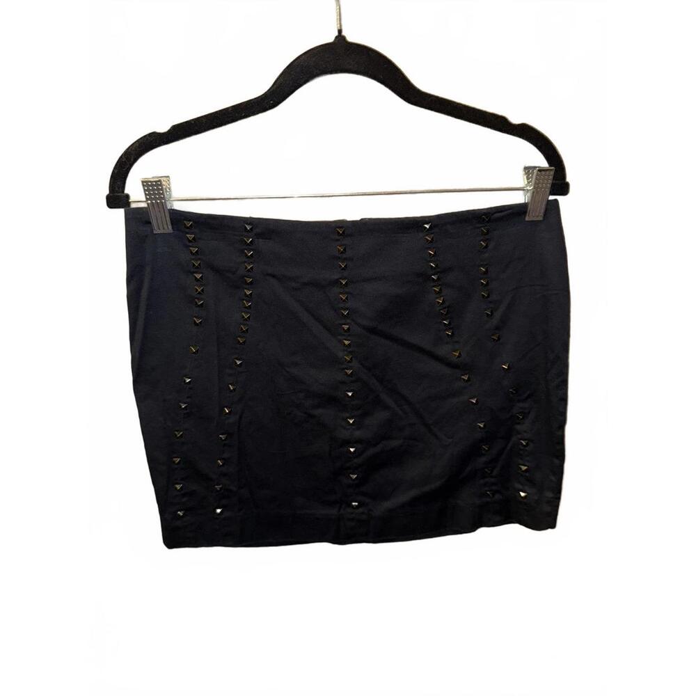 Vintage Express Black Mini Skirt with Studs - Size 4